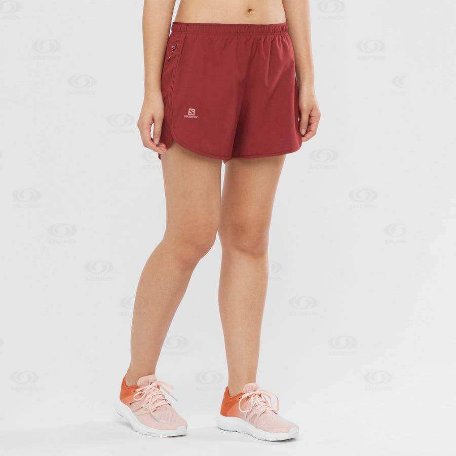 Bermudas Salomon AGILE Mujer Rojos | MX-N1736