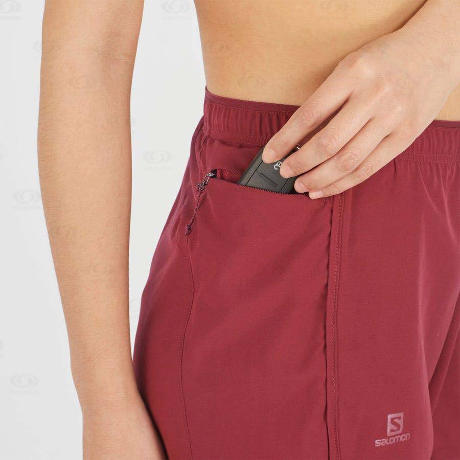 Bermudas Salomon AGILE Mujer Rojos | MX-N1736