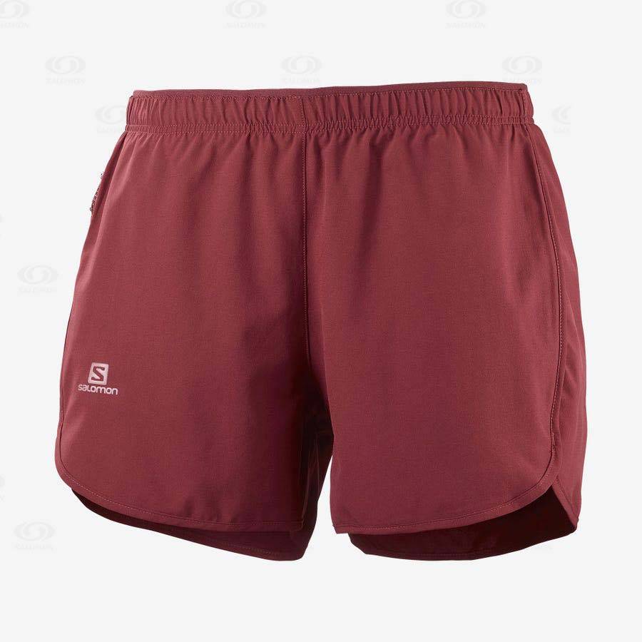 Bermudas Salomon AGILE Mujer Rojos | MX-N1736