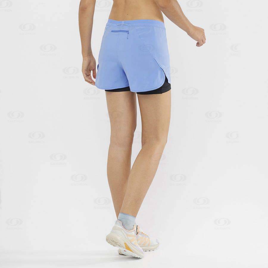 Bermudas Salomon CROSS 2IN1 Mujer Azules | MX-M1741