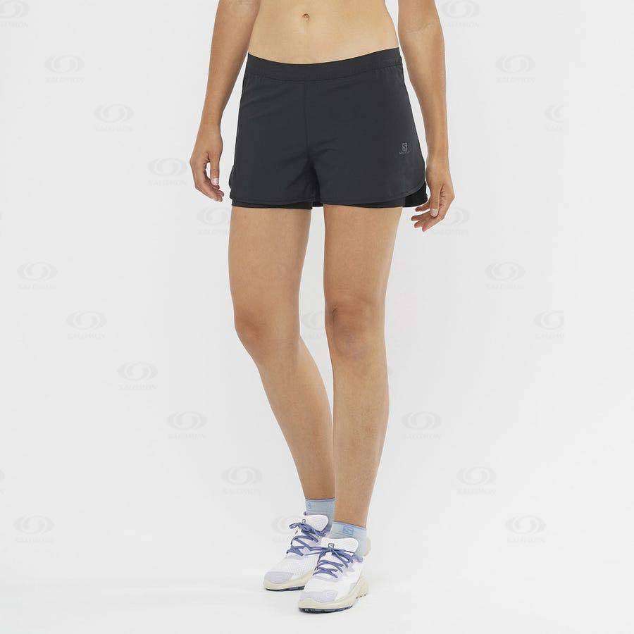 Bermudas Salomon CROSS 2IN1 Mujer Negros | MX-N1498