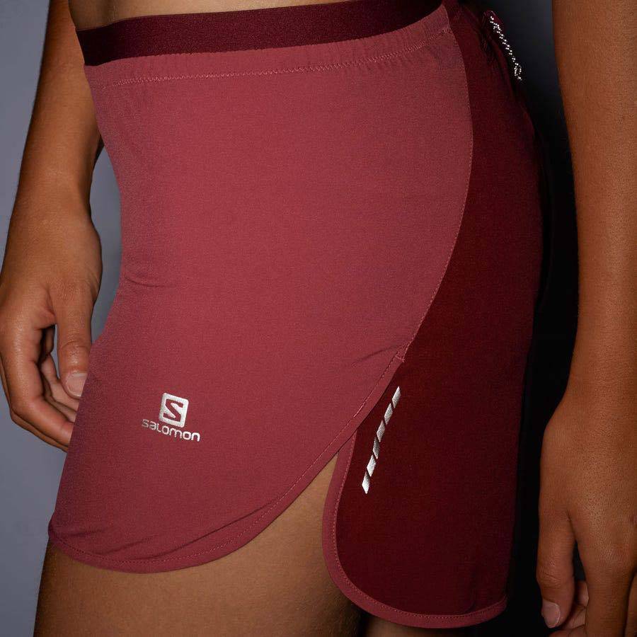 Bermudas Salomon CROSS 3'' Mujer Rojos | MX-M2525