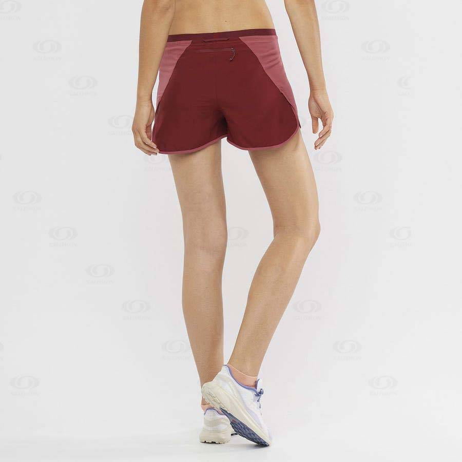 Bermudas Salomon CROSS 3'' Mujer Rojos | MX-M2525