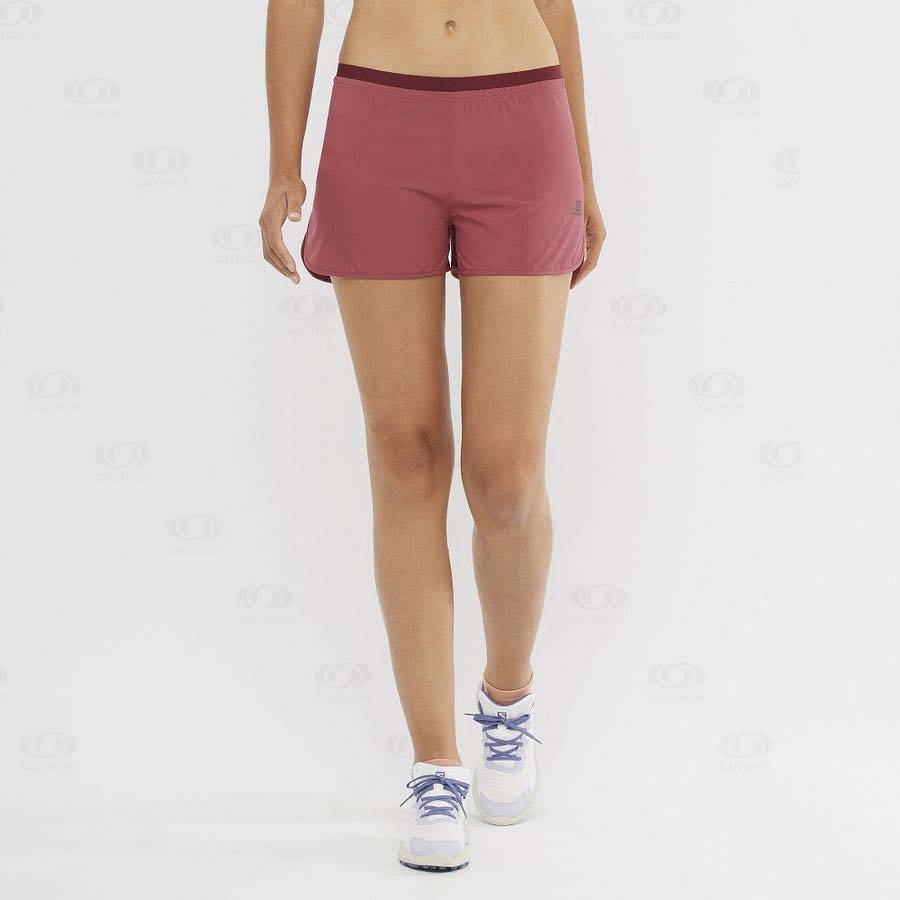 Bermudas Salomon CROSS 3'' Mujer Rojos | MX-M2525