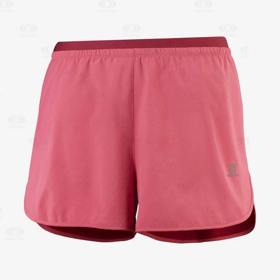 Bermudas Salomon CROSS 3\'\' Mujer Rojos | MX-M2525