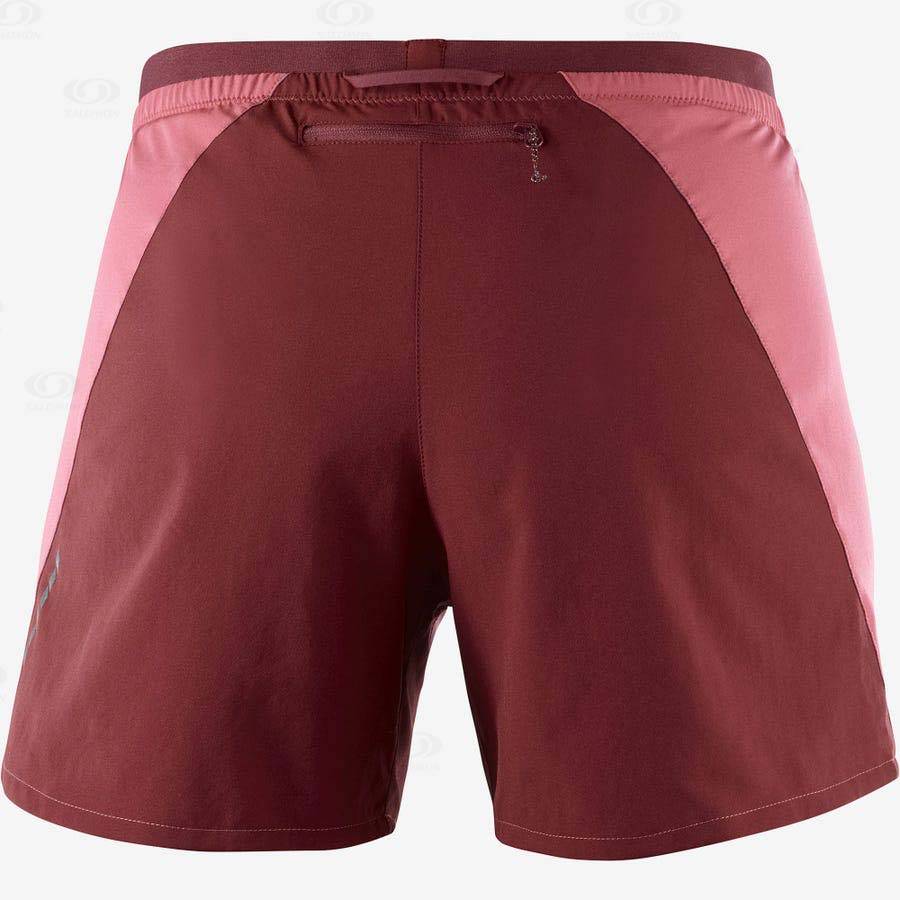 Bermudas Salomon CROSS 5'' Mujer Rojos | MX-M1958