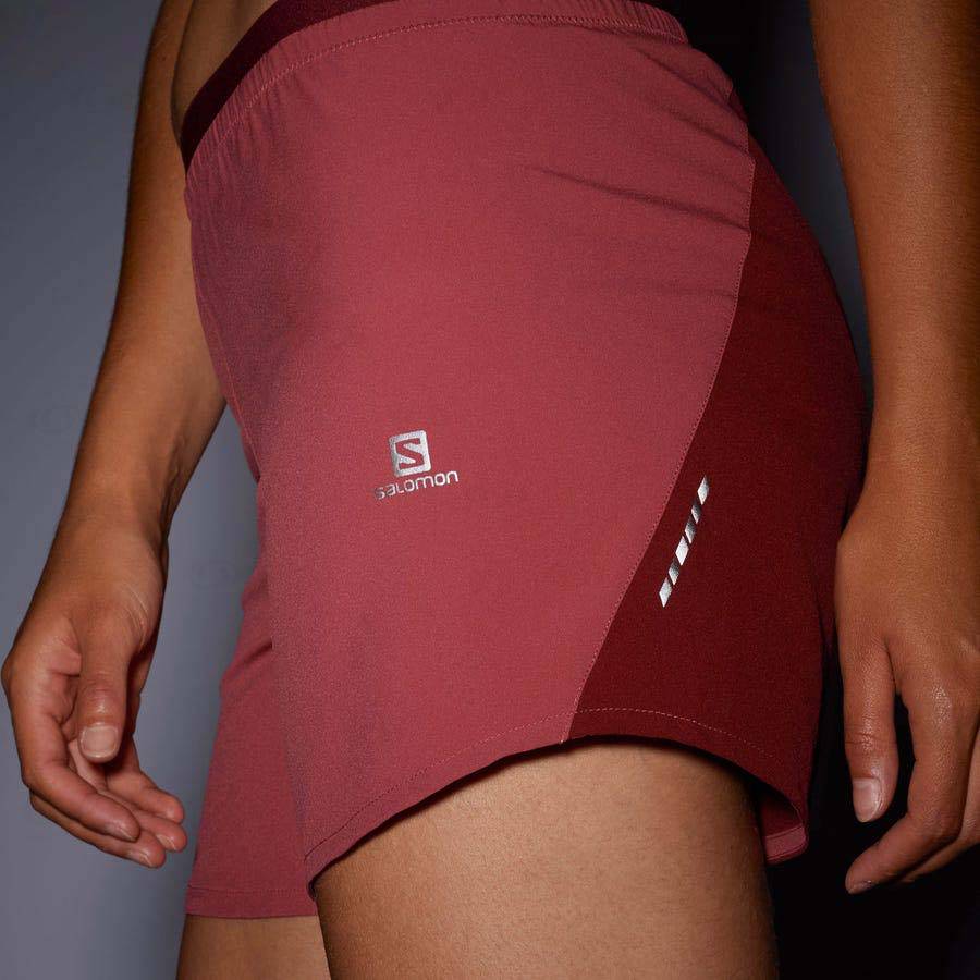 Bermudas Salomon CROSS 5'' Mujer Rojos | MX-M1958