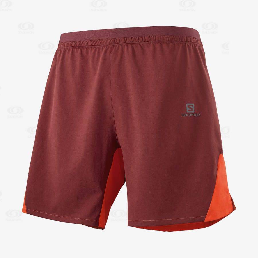 Bermudas Salomon CROSS 7\'\' NO LINER Hombre Rojos | MX-O1462