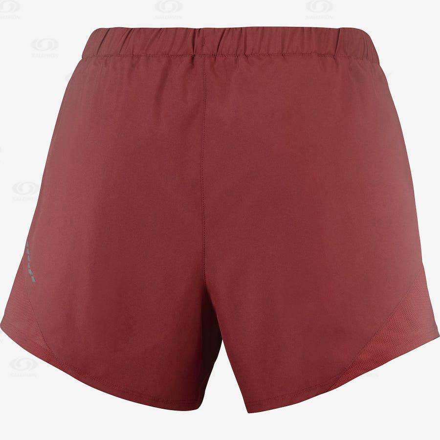 Bermudas Salomon CROSS REBEL 4'' Mujer Rojos | MX-L1557