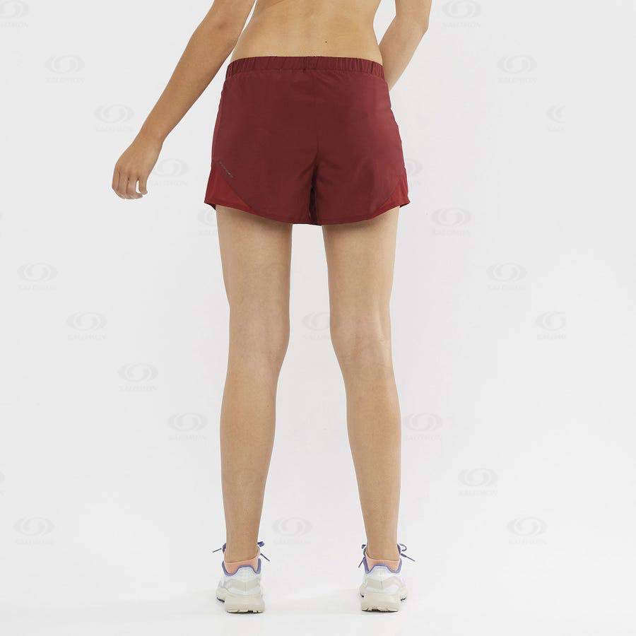 Bermudas Salomon CROSS REBEL 4'' Mujer Rojos | MX-L1557