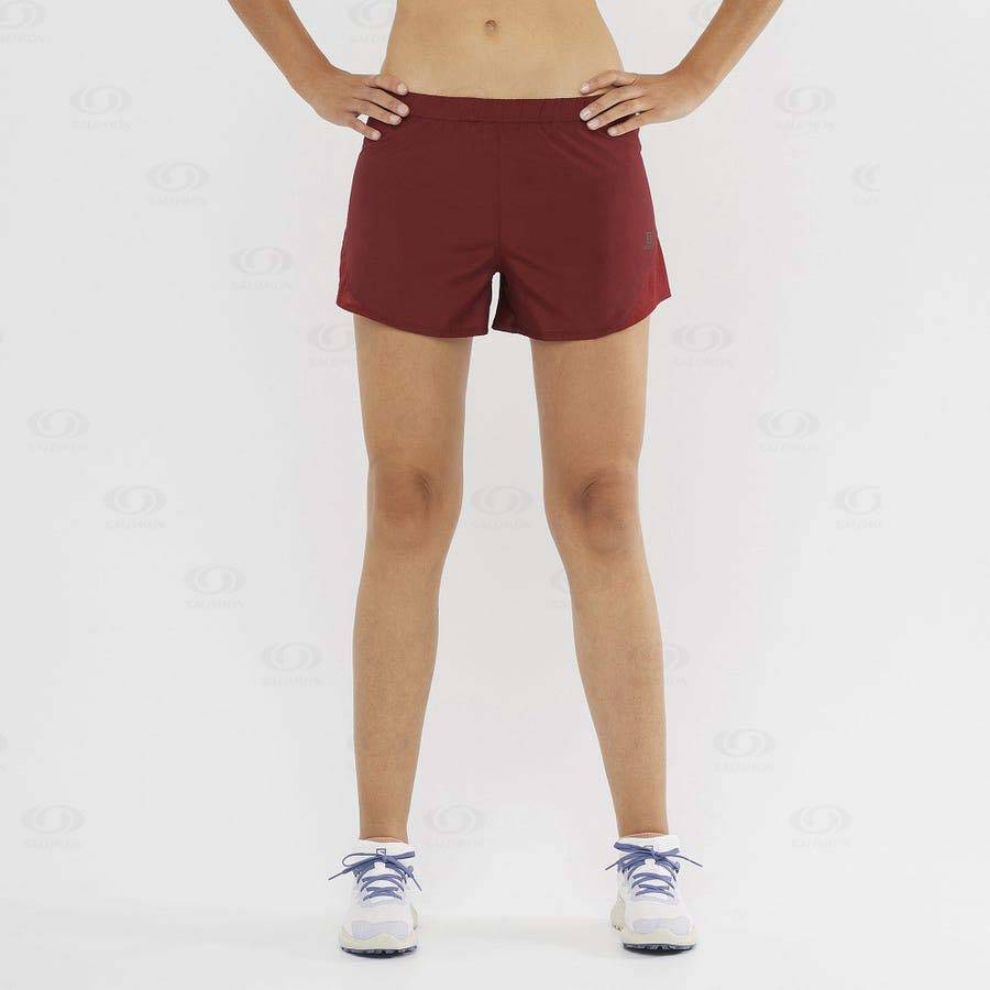 Bermudas Salomon CROSS REBEL 4'' Mujer Rojos | MX-L1557