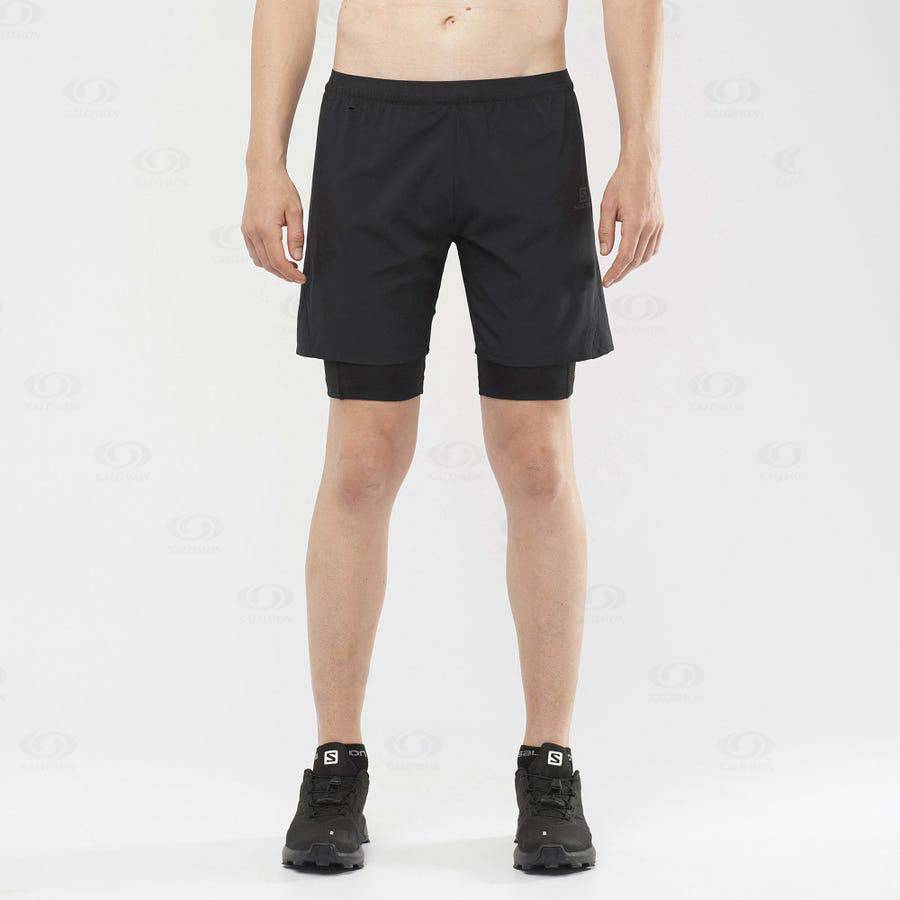 Bermudas Salomon CROSS TWINSKIN Hombre Negros | MX-L2488