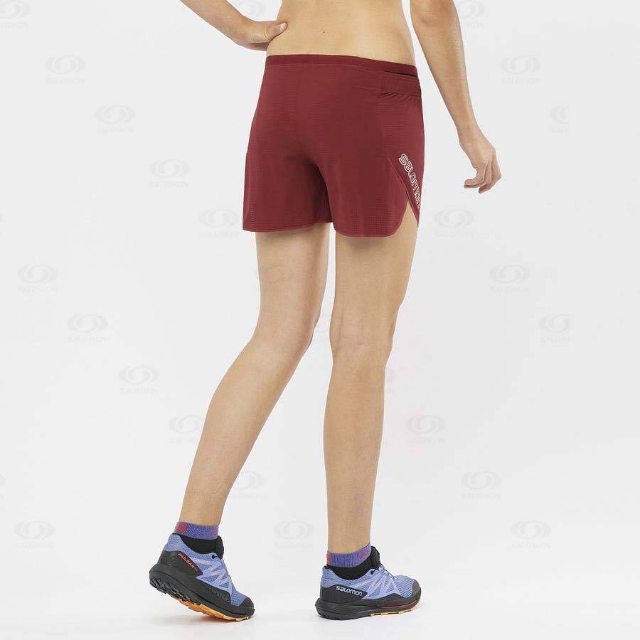 Bermudas Salomon SENSE AERO 5'' Mujer Rojos | MX-S1499