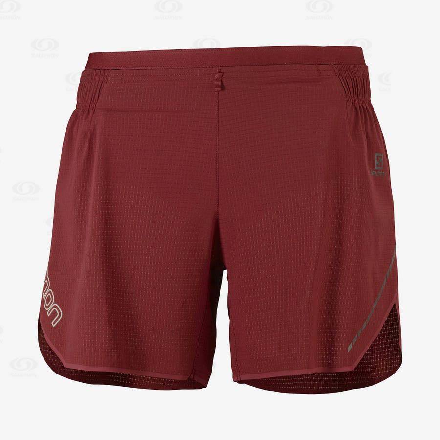 Bermudas Salomon SENSE AERO 5\'\' Mujer Rojos | MX-S1499