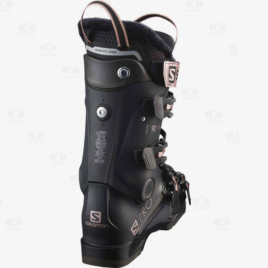 Botas Esqui Salomon S/PRO 90 Mujer Negros Dorados | MX-O1672