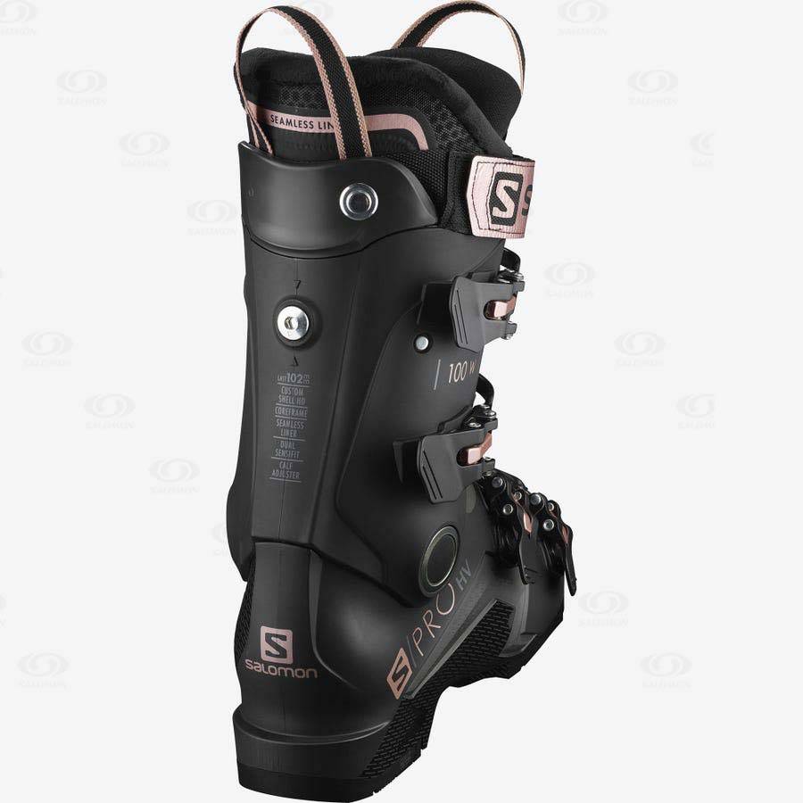 Botas Esqui Salomon S/PRO HV 100 Mujer Negros Rosas Dorados | MX-N1330