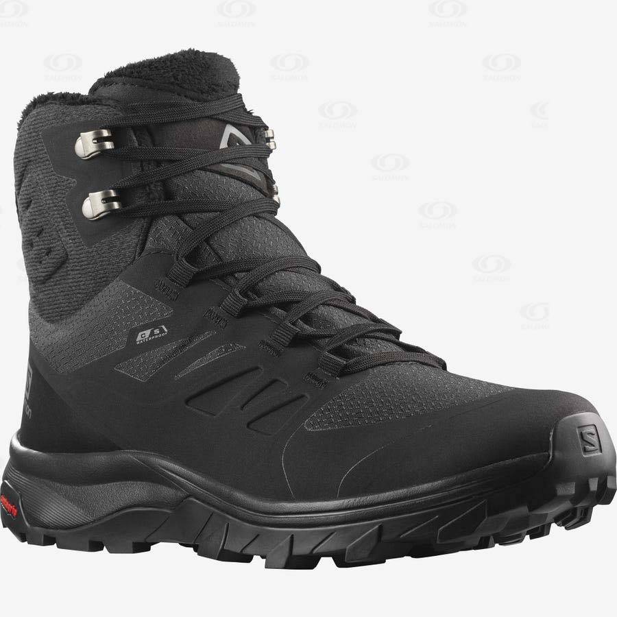 Botas Impermeables Salomon OUTBLAST THINSULATE™ CLIMASALOMON™ Mujer Negros | MX-A2578