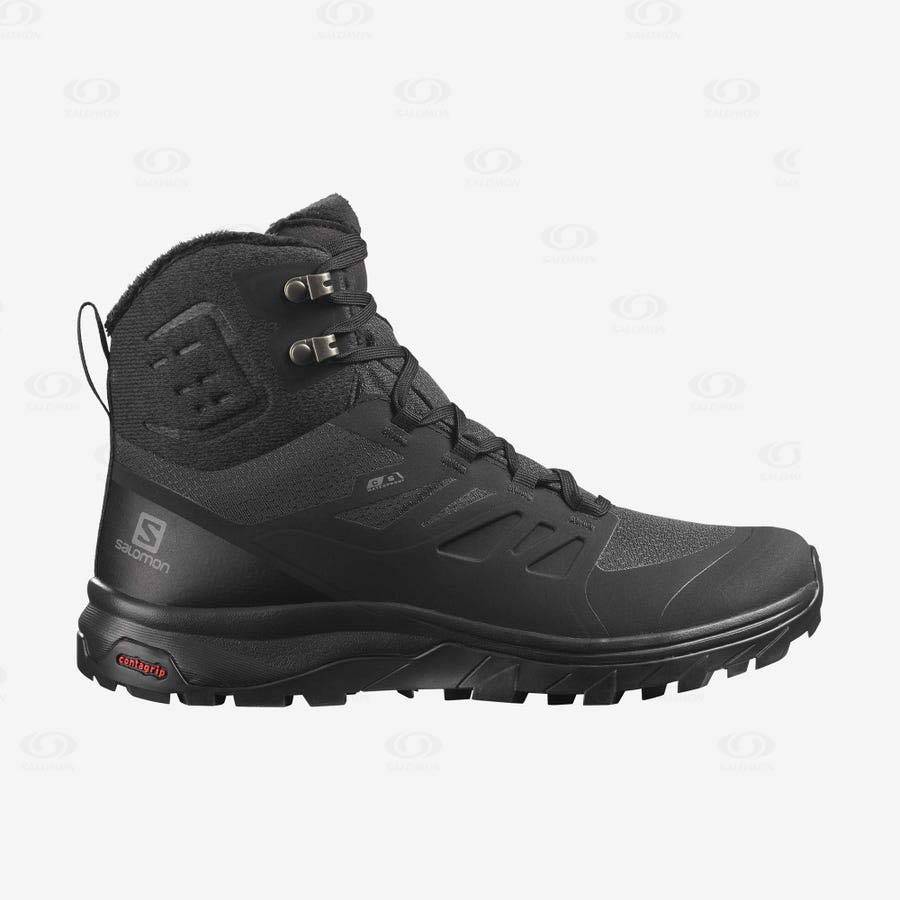 Botas Impermeables Salomon OUTBLAST THINSULATE™ CLIMASALOMON™ Mujer Negros | MX-A2578