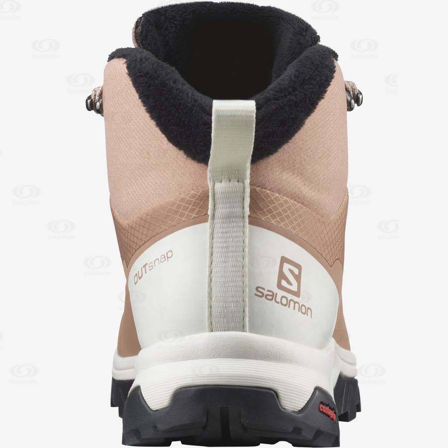 Botas Impermeables Salomon OUTSNAP CLIMASALOMON™ Mujer Beige | MX-M2245