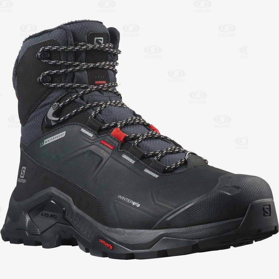 Botas Impermeables Salomon QUEST WINTER THINSULATE™ CLIMASALOMON™ Mujer Negros | MX-A2242