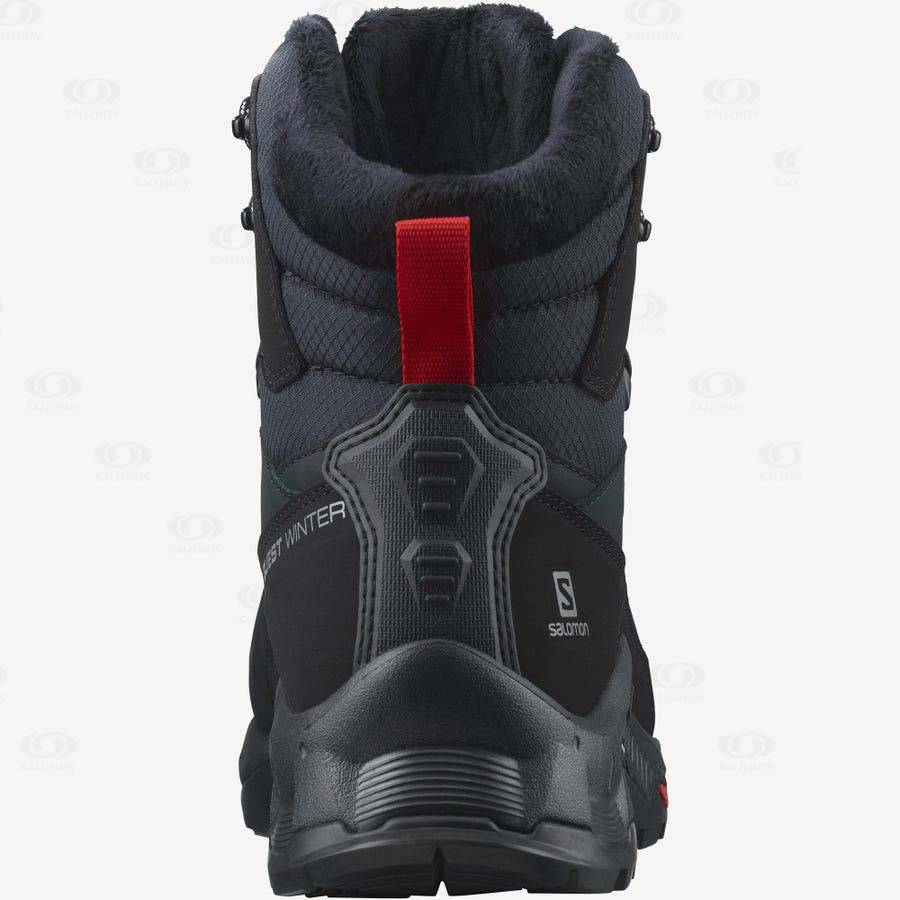 Botas Impermeables Salomon QUEST WINTER THINSULATE™ CLIMASALOMON™ Mujer Negros | MX-A2242