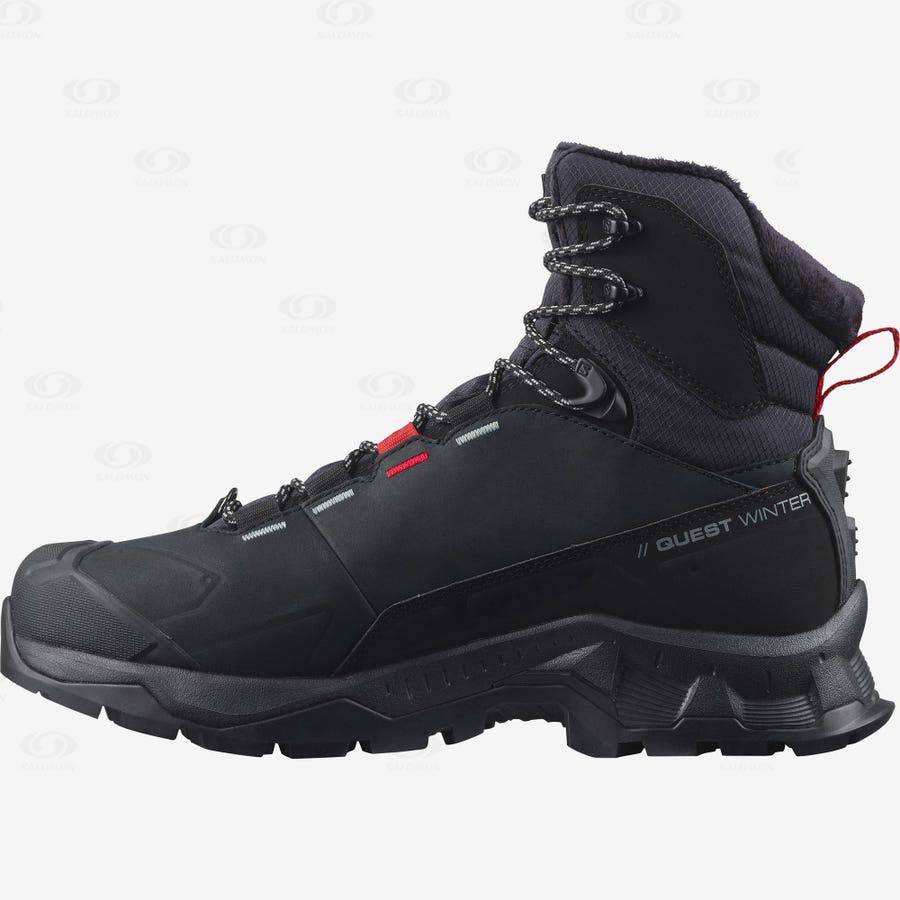 Botas Impermeables Salomon QUEST WINTER THINSULATE™ CLIMASALOMON™ Mujer Negros | MX-A2242