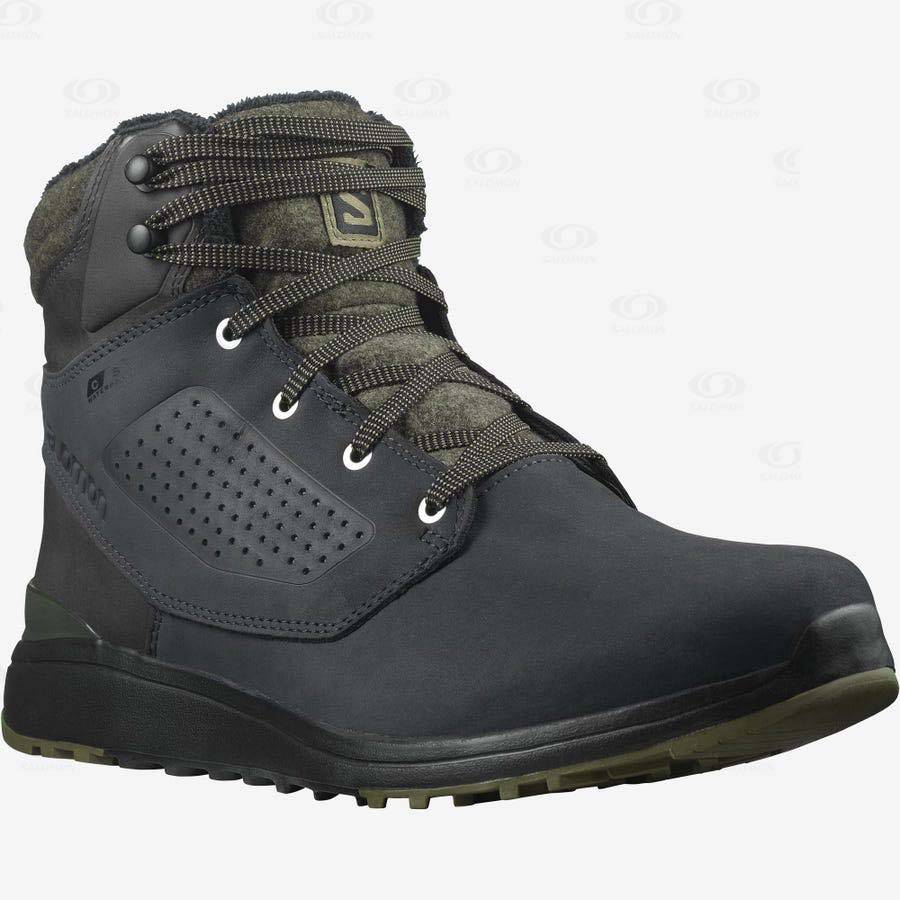 Botas Impermeables Salomon UTILITY WINTER CLIMASALOMON™ Hombre Negros Verdes | MX-S1261