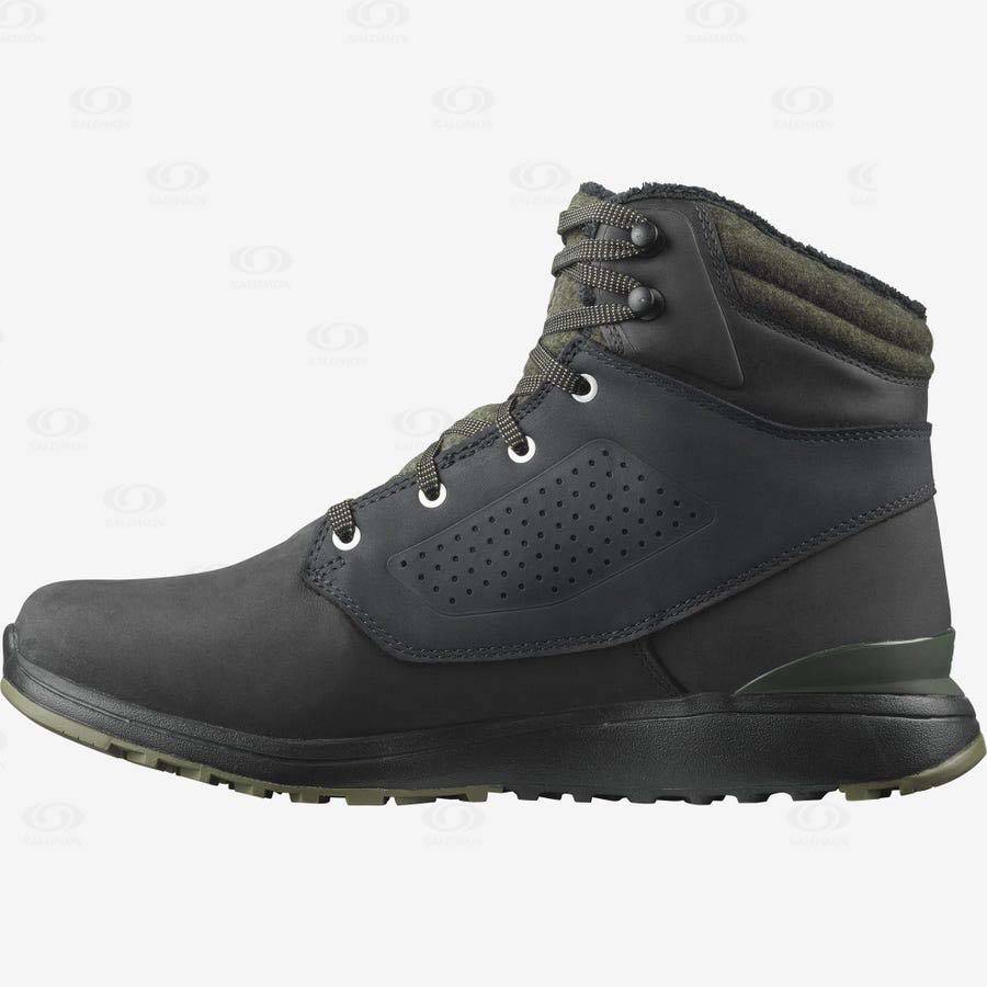 Botas Impermeables Salomon UTILITY WINTER CLIMASALOMON™ Hombre Negros Verdes | MX-S1261