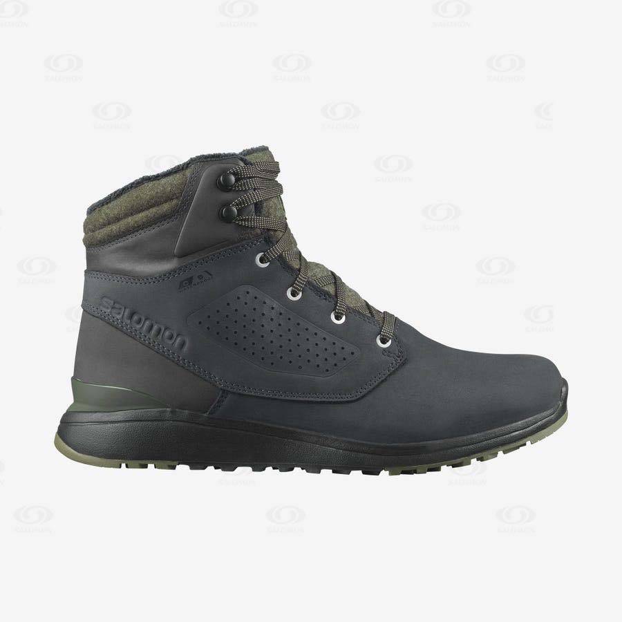 Botas Impermeables Salomon UTILITY WINTER CLIMASALOMON™ Hombre Negros Verdes | MX-S1261