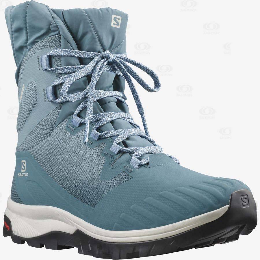 Botas Impermeables Salomon VAYA POWDER TS CSWP Mujer Azules | MX-O1117