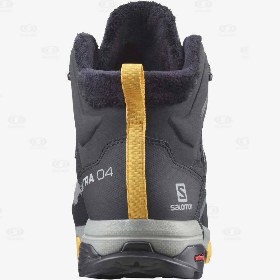 Botas Impermeables Salomon X ULTRA 4 MID WINTER THINSULATE™ CLIMASALOMON™ Hombre Negros Grises | MX-L1340