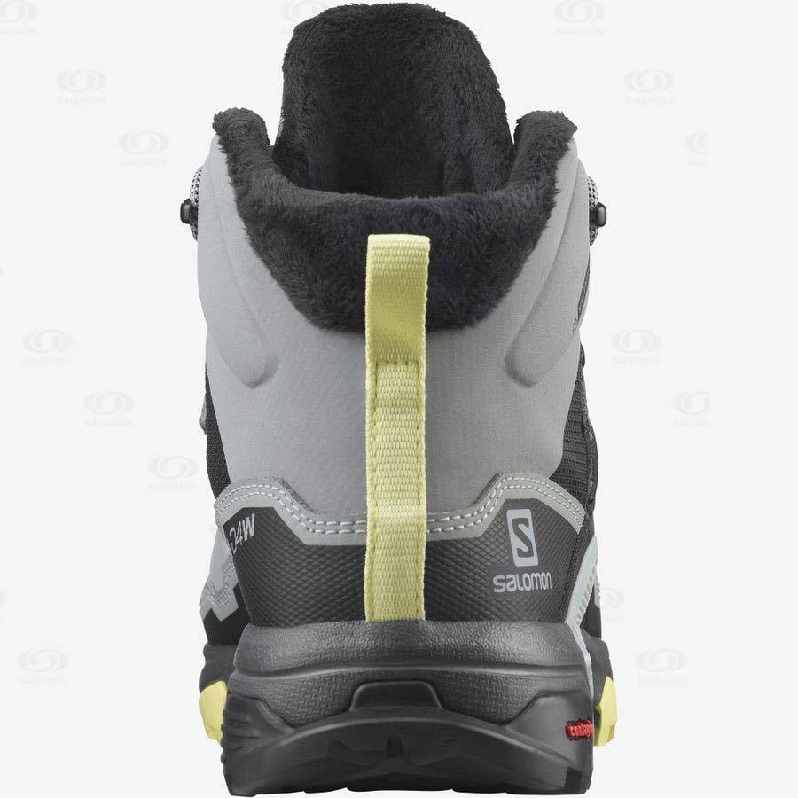 Botas Impermeables Salomon X ULTRA 4 MID WINTER THINSULATE™ CLIMASALOMON™ Mujer Grises | MX-L2397