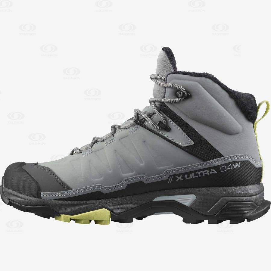 Botas Impermeables Salomon X ULTRA 4 MID WINTER THINSULATE™ CLIMASALOMON™ Mujer Grises | MX-L2397