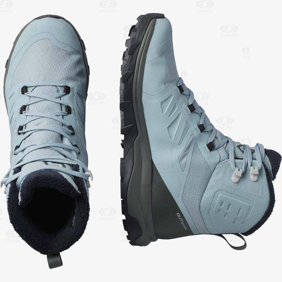 Botas Montaña Salomon OUTBLAST THINSULATE™ CLIMASALOMON™ WATERPROOF Mujer Azules | MX-M2539