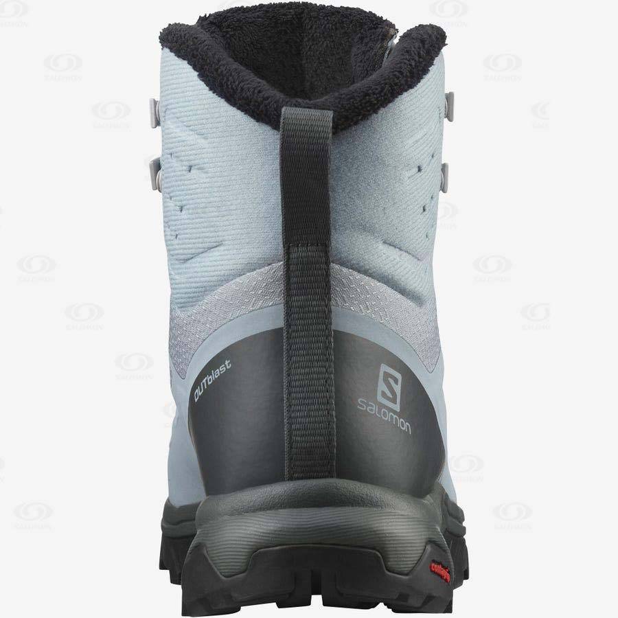 Botas Montaña Salomon OUTBLAST THINSULATE™ CLIMASALOMON™ WATERPROOF Mujer Azules | MX-M2539