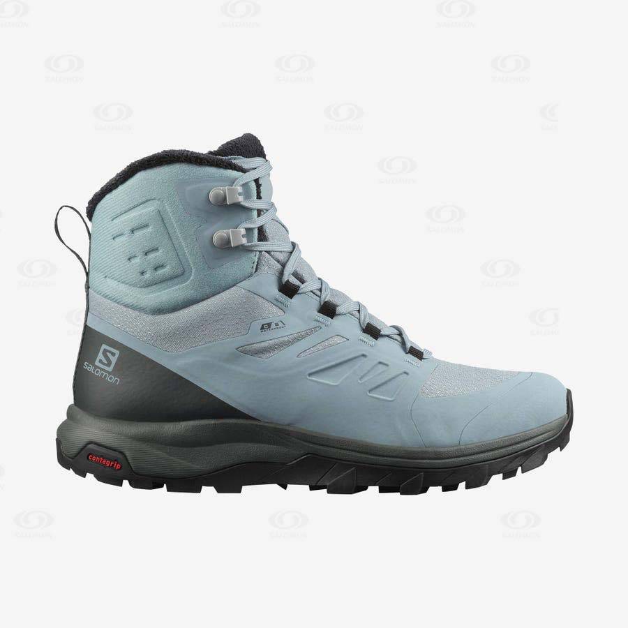 Botas Montaña Salomon OUTBLAST THINSULATE™ CLIMASALOMON™ WATERPROOF Mujer Azules | MX-M2539