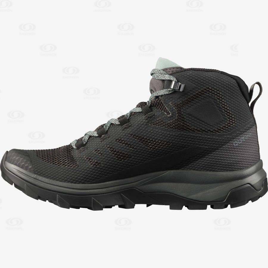 Botas Montaña Salomon OUTLINE MID GORE-TEX Mujer Azul Marino | MX-O1154