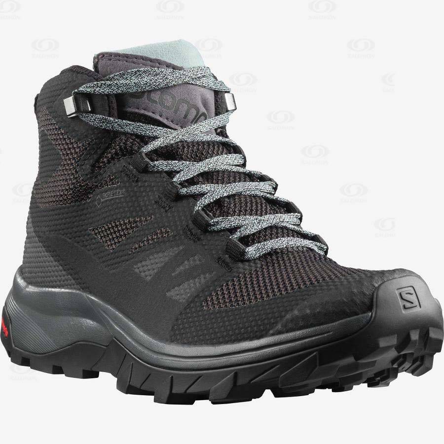 Botas Montaña Salomon OUTLINE MID GORE-TEX Mujer Azul Marino | MX-O1154