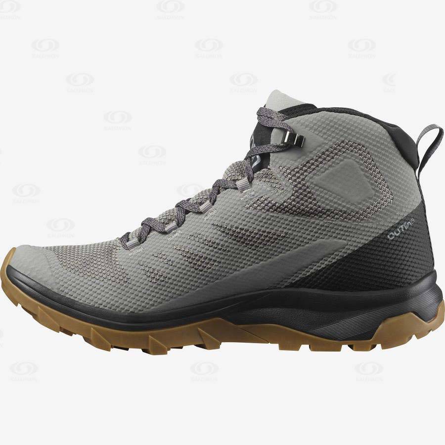 Botas Montaña Salomon OUTLINE MID GORE-TEX Hombre Grises Negros | MX-wN1617