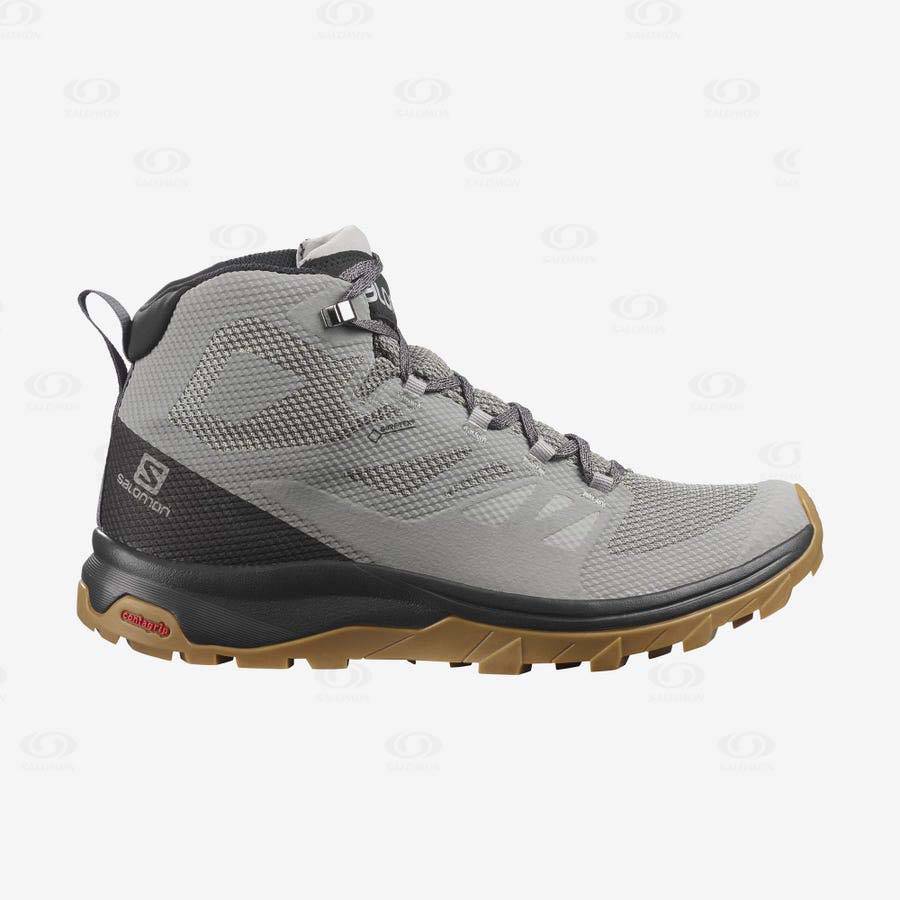 Botas Montaña Salomon OUTLINE MID GORE-TEX Hombre Grises Negros | MX-wN1617