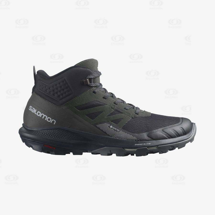 Botas Montaña Salomon OUTPULSE MID GORE-TEX Hombre Negros | MX-L1851