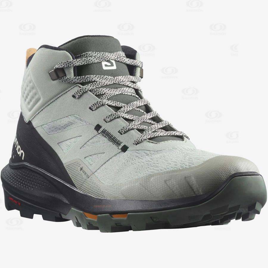 Botas Montaña Salomon OUTPULSE MID GORE-TEX Hombre Negros Turquesa | MX-M1475