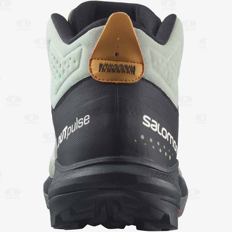 Botas Montaña Salomon OUTPULSE MID GORE-TEX Hombre Negros Turquesa | MX-M1475