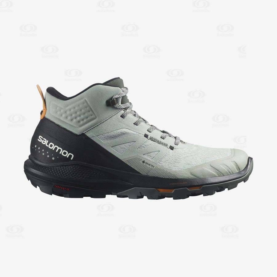 Botas Montaña Salomon OUTPULSE MID GORE-TEX Hombre Negros Turquesa | MX-M1475