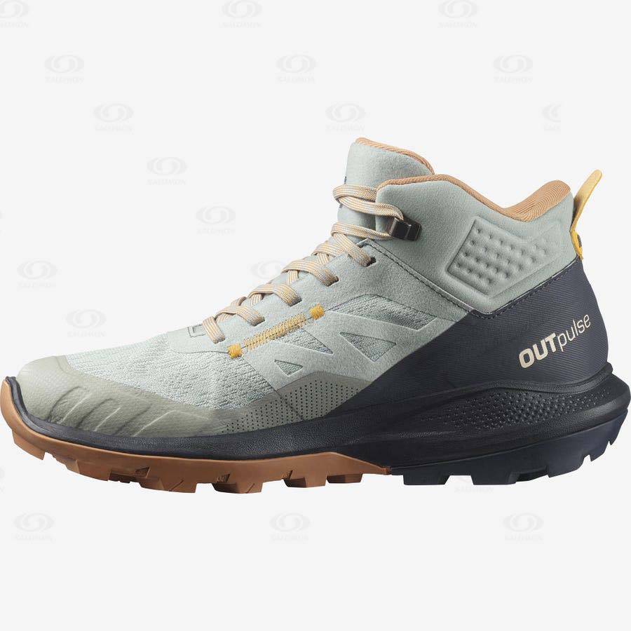 Botas Montaña Salomon OUTPULSE MID GORE-TEX Mujer Verde Menta | MX-M2042