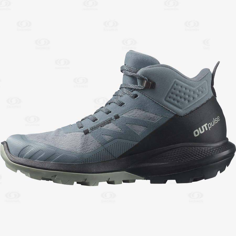 Botas Montaña Salomon OUTPULSE MID GORE-TEX Mujer Plateados | MX-O1483