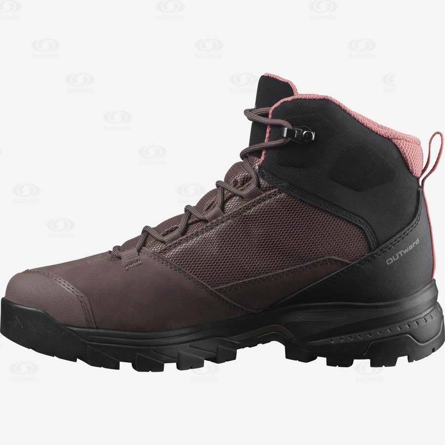 Botas Montaña Salomon OUTWARD GORE-TEX Mujer Marrom | MX-A2606