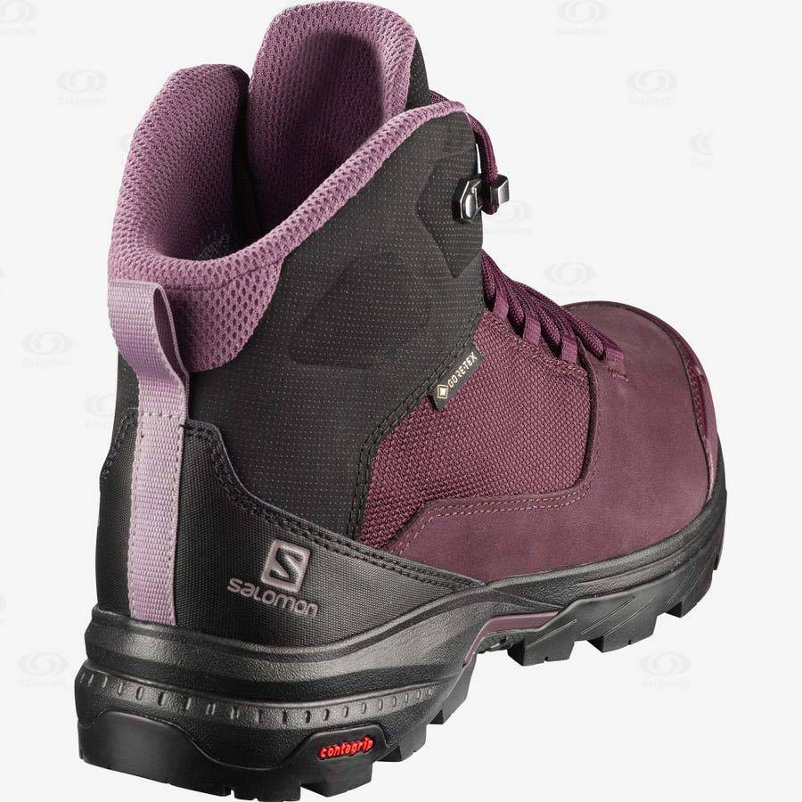 Botas Montaña Salomon OUTWARD GORE-TEX Mujer Rojos | MX-S2437