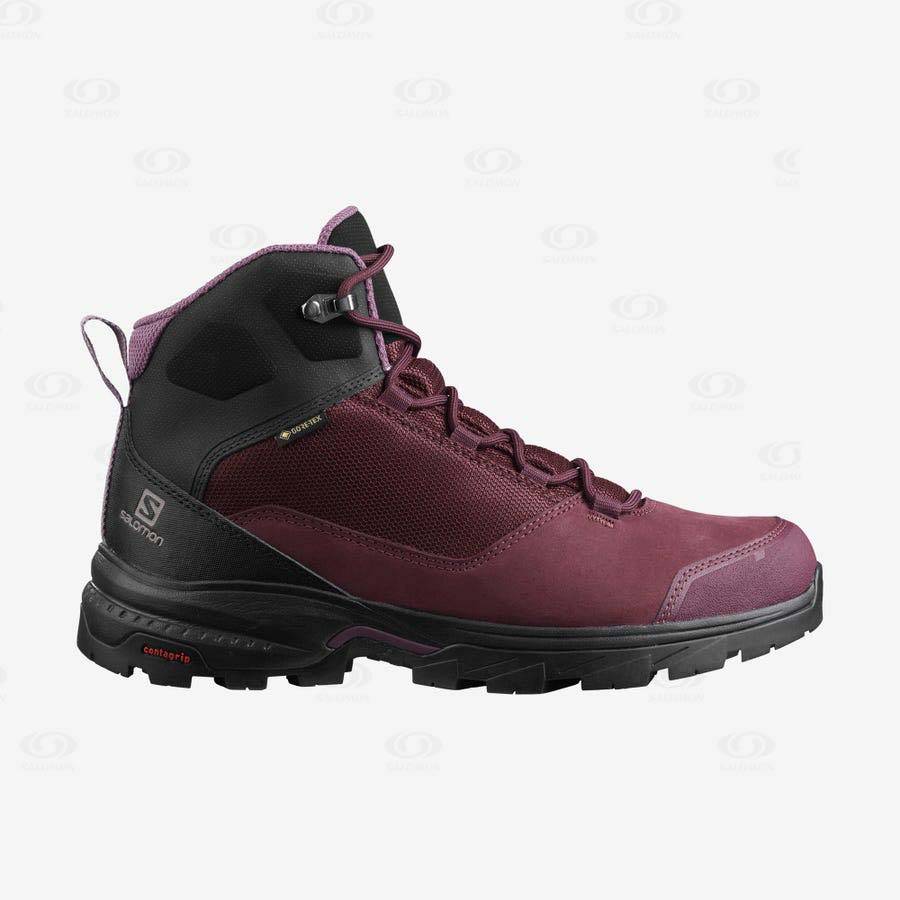 Botas Montaña Salomon OUTWARD GORE-TEX Mujer Rojos | MX-S2437