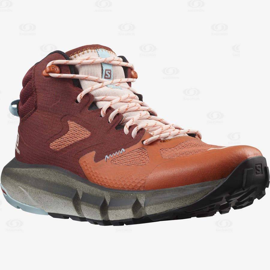 Botas Montaña Salomon PREDICT HIKE MID GORE-TEX Mujer Naranjas | MX-L1494